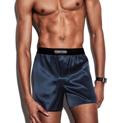 TOM FORD SILK BOXERS DEEP OCEAN