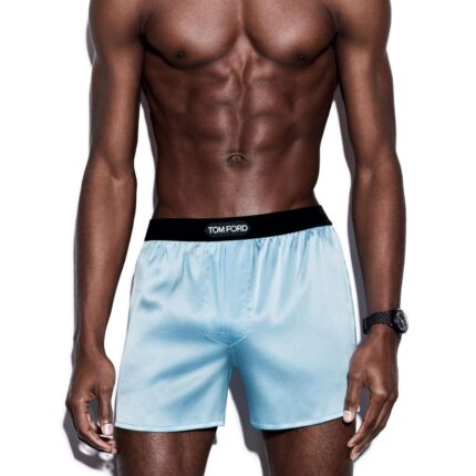 TOM FORD SILK BOXERS AQUA