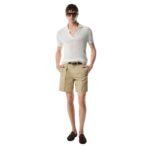 TOM FORD FLUID POPLIN TAILORED SHORTS DESERT KHAKI
