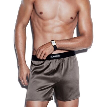 TOM FORD SILK BOXERS SLATE
