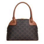 CELINE SMALL BOWLING IN TRIOMPHE CANVAS AND CALFSKIN