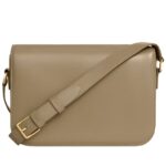 CELINE CLASSIQUE TRIOMPHE BAG IN SHINY CALFSKIN BROWN SEPIA