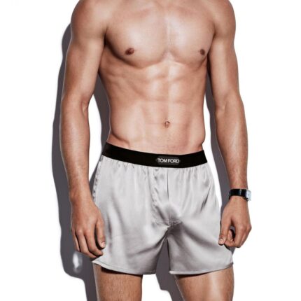 TOM FORD SILK BOXERS LIGHT GREY