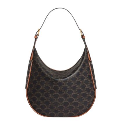 CELINE MEDIUM HELOÏSE BAG CUIR TRIOMPHE IN CANVAS AND CALFSKIN