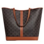 CELINE MEDIUM CABAS IN TRIOMPHE CANVAS AND CALFSKIN