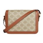 CELINE TEEN TRIOMPHE BAG IN TRIOMPHE CANVAS AND CALFSKIN