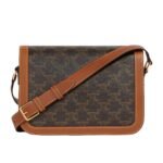CELINE CLASSIQUE TRIOMPHE BAG IN CANVAS AND CALFSKIN