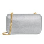 CELINE CHAIN SHOULDER BAG CLAUDE IN SUEDE CALFSKIN WITH STRASS