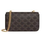 CELINE CHAIN SHOULDER BAG CLAUDE IN TRIOMPHE CANVAS