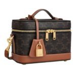 CELINE VANITY IN TRIOMPHE CANVAS AND CALFSKIN