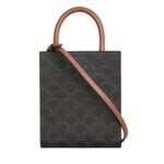 CELINE MINI VERTICAL CABAS IN TRIOMPHE CANVAS WITH CELINE PRINT