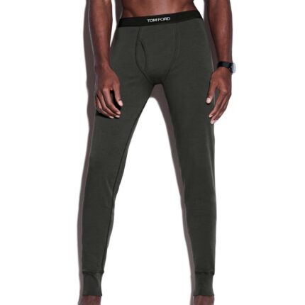 TOM FORD COTTON LONG JOHNS MILITARY GREEN