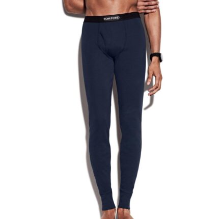 TOM FORD COTTON LONG JOHNS NAVY
