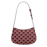 CELINE MEDIUM TILLY BAG IN TRIOMPHE CANVAS TWO TONE LIGHT BURGUNDY