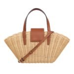CELINE TEEN COUFFIN IN WICKER AND NATURAL CALFSKIN