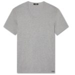 TOM FORD COTTON V NECK T SHIRT BLACK
