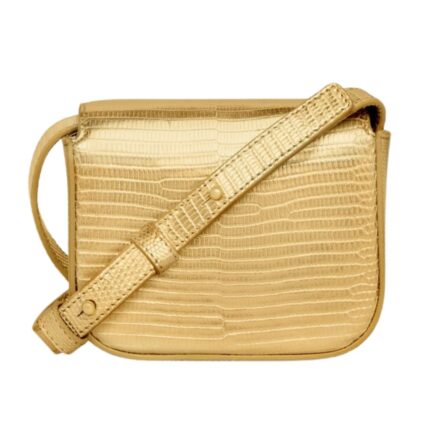 CELINE MINI CLAUDE IN LAMINATED LIZARD
