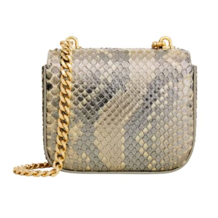CELINE MINI CHAIN CLAUDE IN PEARLY PYTHON NATURAL