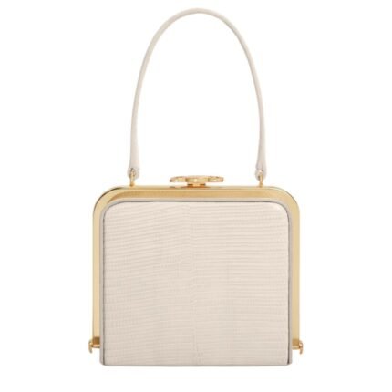 CELINE LANA MINAUDIERE IN LIZARD PALE BEIGE