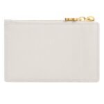 CELINE ZIPPED CARD HOLDER TRIOMPHE CHARMS IN GRAINED CALFSKIN RICE