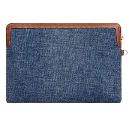 CELINE SMALL POUCH WITH STRAP IN DENIM AND CALFSKIN