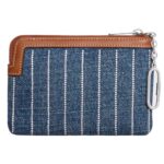 CELINE COIN PURSE IN STRIPED DENIM WITH STRASS