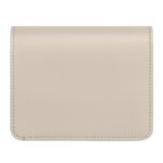 CELINE TRIOMPHE COMPACT WALLET IN SHINY CALFSKIN LIGHT STONE