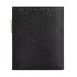 CELINE COMPACT WALLET TRIOMPHE CHARMS IN GRAINED CALFSKIN BLACK