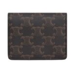 CELINE BUSINESS CARD HOLDER TRIOMPHE IN CANVAS AND LAMBSKIN