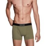 TOM FORD COTTON BOXER BRIEFS GREEN