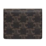 CELINE TRIOMPHE BUSINESS CARD HOLDER IN TRIOMPHE CANVAS AND LAMBSKIN