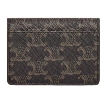 CELINE CARD HOLDER WITH FLAP TRIOMPHE IN TRIOMPHE CANVAS