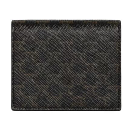 CELINE BUSINESS CARD HOLDER IN TRIOMPHE CANVAS AND LAMBSKIN