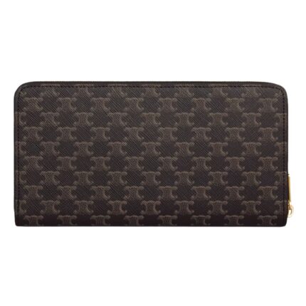 CELINE LARGE ZIPPED WALLET IN TRIOMPHE CANVAS