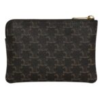 CELINE COIN AND CARD POUCH IN TRIOMPHE CANVAS