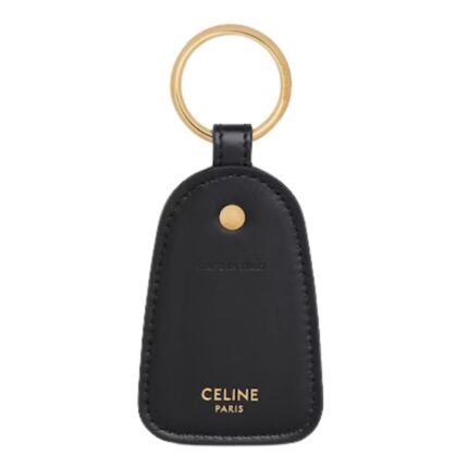 CELINE KEY HOLDER IN TRIOMPHE CANVAS AND CALFSKIN