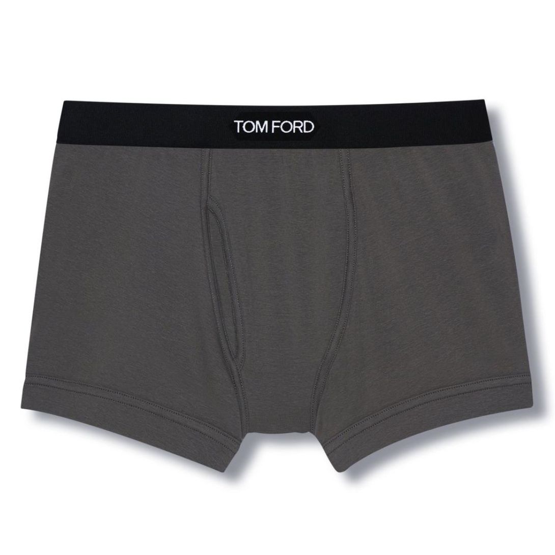 2 TOM FORD COTTON BOXER BRIEFS SLATE
