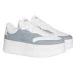 CELINE BLOCK SNEAKER WITH TRIOMPHE IN CALFSKIN ICE BLUE-OPTIC WHITE