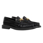 CELINE UNIVERSITÉ TRIOMPHE CHAIN LOAFFER IN POLISHED BULL BLACK