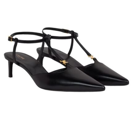 CELINE KITTEN T BAR STRAP PUMP IN CALFSKIN