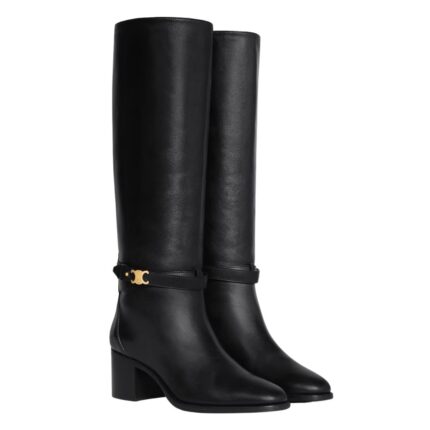 CELINE GARANCE TRIOMPHE STRAP HIGH BOOT IN CALFSKIN