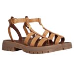 CELINE CLEA TRIOMPHE GLADIATOR SANDAL IN CROCODILE STAMPED CALFSKIN