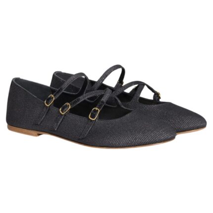 CELINE LES BALLERINES CRISS CROSS BABIES BALLERINA IN LUREX FABRIC