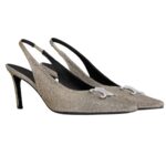 CELINE ALMA TRIOMPHE SLINGBACK IN IRIDESCENT FABRIC