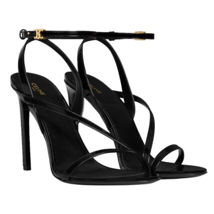 CELINE AVA TRIOMPHE STILETTO SANDAL IN PATENT CALFSKIN