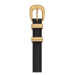 CELINE SMALL WESTERN BELT IN TAURILLON LEATHER BLACK