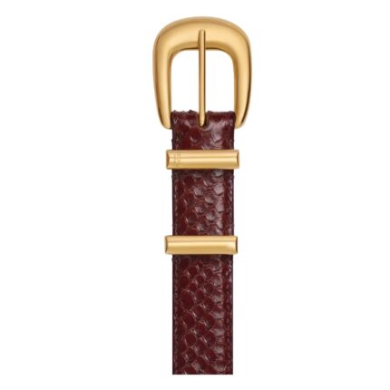 CELINE MEDIUM WESTERN BELT IN PYTHON BROWN