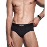 TOM FORD COTTON MODAL BRIEFS BLACK