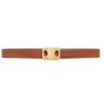 CELINE MEDIUM REVERSIBLE FRAMED TRIOMPHE BELT IN TAURILLON AND NATURAL CALFSKIN