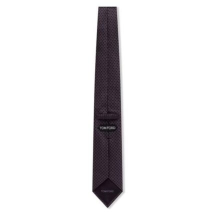 TOM FORD POIS JACQUARD TIE PLUM
